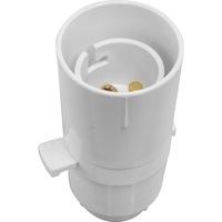 HPM CD310WE Switched Bc Lamp Holder Lampholder With Push Bar Switch Flanged Bc SWITCHED BC