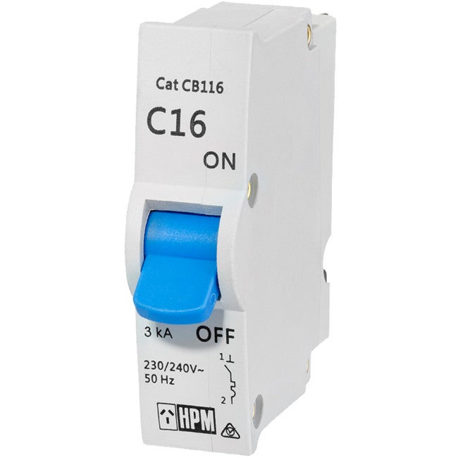HPM CDCB116 16A Circuit Breaker Suitable For 15A/16A Power Circuits 16A CIRCUIT BREAKER