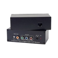 CV02A-4 Component Video Cat5 Extender 2Pcs/Set Balun Digital Audio Active Type, With External
