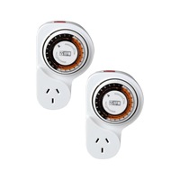 HPM D809/1TWINDP 2Pk 24 Hour Analogue Timer 2 Pack Electrical Timer 2PK 24 HOUR ANALOGUE TIMER