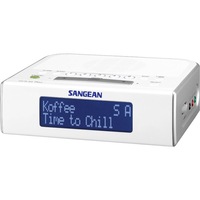 SANGEAN DCR89+ Basic DAB+/ FM Bedside Clock Radio, White - Superior Reception and Sound