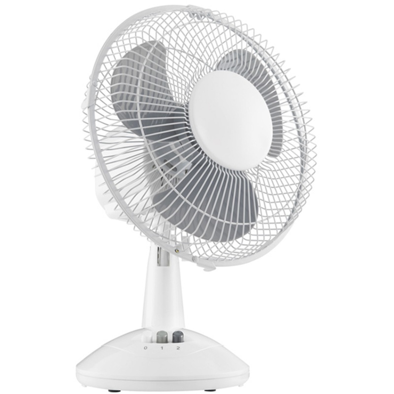 HHDF23S HELLER 23Cm Oscillating Desk Fan White Desktop Fan 2 Speed Push