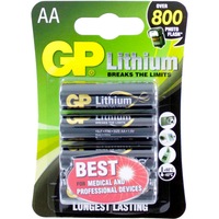 GP 15LC4 1.5V Aa Lithium Fr6 Pk4 Voltage: 1.5V 1.5V AA LITHIUM FR6 PK4