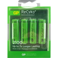 GP 4AARECY Recyko Lsd Aa Battery 4Pk 2100Mah Rechargeable Nimh Voltage: 1.2V RECYKO LSD AA