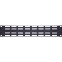 H5155A Vented Rack Panel 2 Ru 19" Black Powder-Coated Black VENTED RACK PANEL