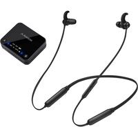 AVANTREE HT4186BLK Wireless Neckband Earbuds For TV With Transmitter 30M Dual-Link Technology