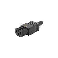 IECHTC15 High Temp Iec-C15 Line Socket Appliance Plug W/ Notch Key 3-Pin I.E.C. Line Mains Plug