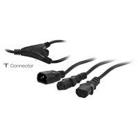DOSS K10YIEC2 Iec Extension To 2X Iec 'Y' 2M Iec Plug To 2X Iec Sockets Lead Extends a Standard Iec