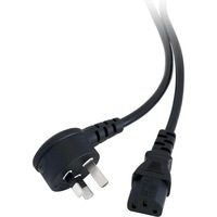 DOSS K9-1MTR Iec C13 Power Lead - 1M Right Angle Power End - Black Flexible 3X 0.75Mm Power Cord