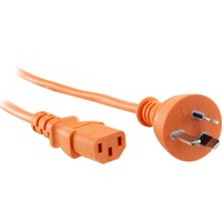 DOSS K9-2MOR Orange Iec Power Lead - 2M Iec-C13 Appliance Cord 3-Pin Au Plug To Iec Socket ORANGE