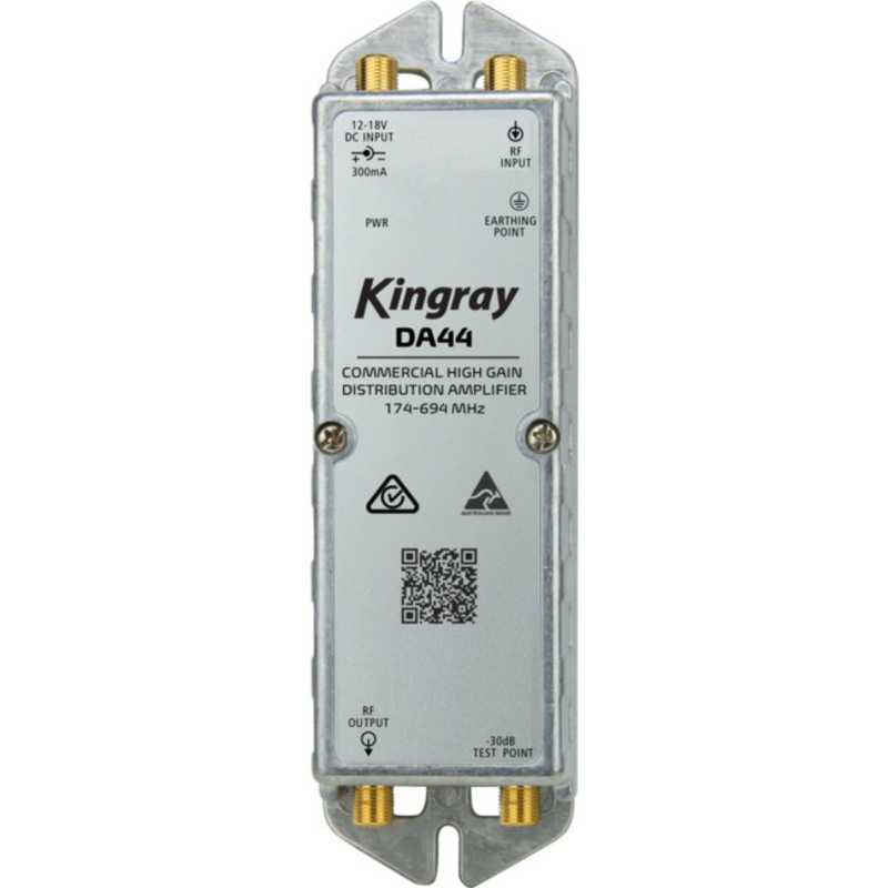 Buy KINGRAY DA44 44Db TV Distribution Amplifier Australian Made MyDeal