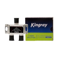 KINGRAY KSP2F 2 Way F-Type Splitter Foxtel Approved F30950 Foxtel Approved F30950 For Domestic Sat,