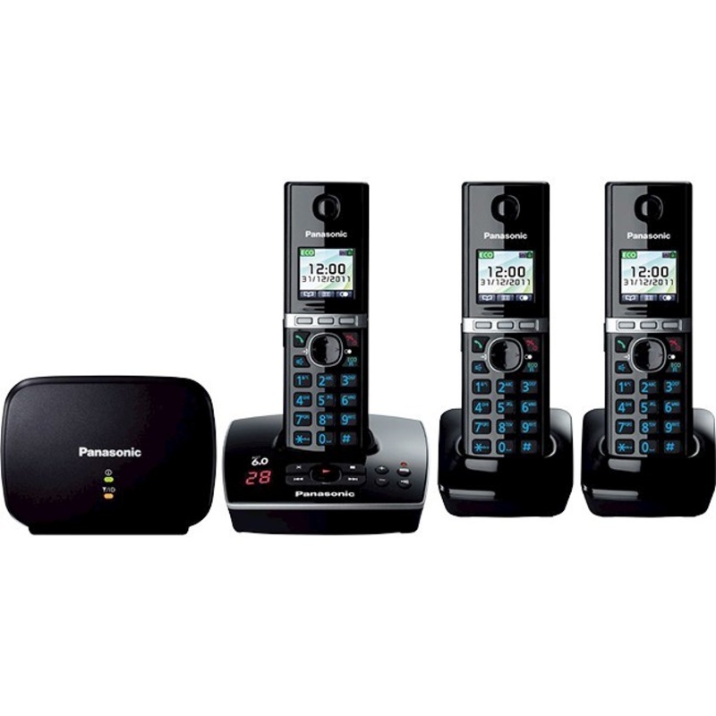 KXTG8033ALB PANASONIC Triple Pack Dect Phone With Answering Machine and