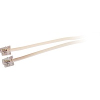 EVERSURE LC0104B/IVY 15M Modular Plug Lead - Ivory Rj12 Line Cord 6P2c Tel5058 Flat Telephone Cable