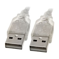 PRO2 LC7193 USB-a Plug To USB-a Plug - 3M Lead Usb2.0 - Transparent Version 2.0 USB-a PLUG TO