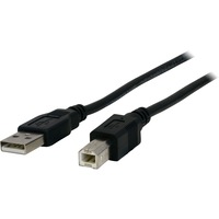 PRO2 LC7203 5M USB-a Plug To USB-B Plug Lead Usb2.0 - Black USB Lead With a Type (Flat) To B Type