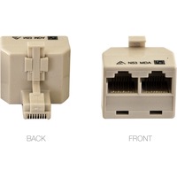 EVERSURE MDA88B/IVY 8P8c Rj45 Double Adaptor One Socket To Two Tel5003 8P8C RJ45 DOUBLE ADAPTOR