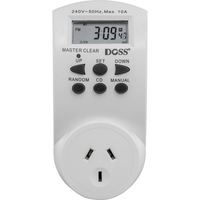 DOSS MDT02 7Day 24Hrs Mains Digital Timer Electrical Timer- 10 On/Off Programs 7DAY 24HRS