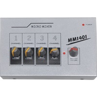MIX400 4Ch Microphone Mixer 4 X Unbalanced 6.35Mm Inputs 4CH MICROPHONE MIXER