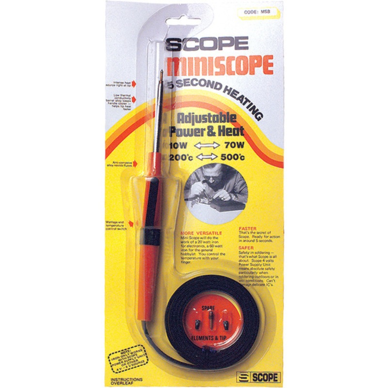 MSB MiniScope Soldering Iron Adjustable Power and Heat Wattage 10
