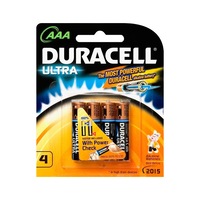DURACELL MX2400B4 Aaa Ultra Alkaline Battery Pk4 Integrated Power Check Tester AAA ULTRA