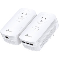 TP-LINK PA8033PKIT 3 Port Giga Powerline Adapter Kit Av1300 Homeplug Av2 Standard Compliant, With