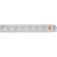 SANSAI PAD016SP 6 Way Surge Protector Master Switch Overload 6 WAY SURGE PROTECTOR