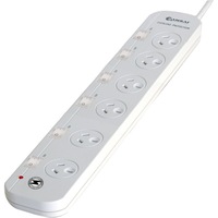 SANSAI PAD661SW 6 Way Switched Surge Protector Individually Switched 6 Standard 10A, 240V Power