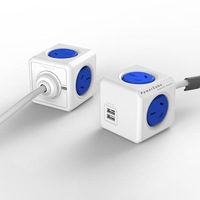 ALLOCACOC PCEUBL 4 Way Blue Surge Protected Powercube With USB 4 WAY SURGE PROTECTOR WITH USB