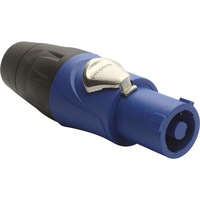 AMPHENOL PD4020 25A 250Vac Powercon Connector Blue Keyed For Power In Put Quick Release, Vibration