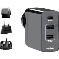 MBEAT PD45 USB-C 45W World Travel Charger Power Delivery Gorilla Power International Travel Charger