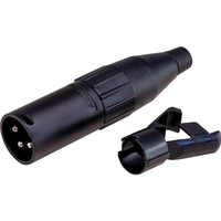 AMPHENOL PD5304 3 Pin XLR Line Plug ( Ac3mb ) Metal Black Terminal Numbers Are Moulded On Inserts