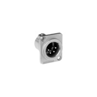 AMPHENOL PD5350 4 Pin Panel XLR Plug (Ac4mdz) Metal Square Front Plate: 31 X 26Mm 4 PIN PANEL XLR