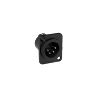 AMPHENOL PD5352 4 Pin Panel XLR Plug (Ac4mdzb) Metal Black Square Front Plate: 31 X 26Mm 4 PIN
