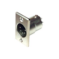 AMPHENOL PD5357 5 Pin Panel XLR Plug Metal Rectangular Front Plate: 37 X 23Hw mm 5 PIN PANEL XLR