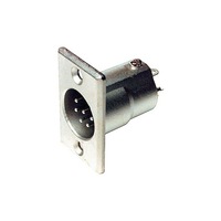 AMPHENOL PD5358 6 Pin Panel XLR Plug Metal Rectangular Front Plate: 37 X 23Hw mm 6 PIN PANEL XLR