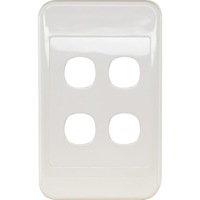 CLIPSAL PK4594 4 Gang Wall Plate White 2000 Series Size: 116Mm X 76Mm X 13Mm 116mm x 76mm