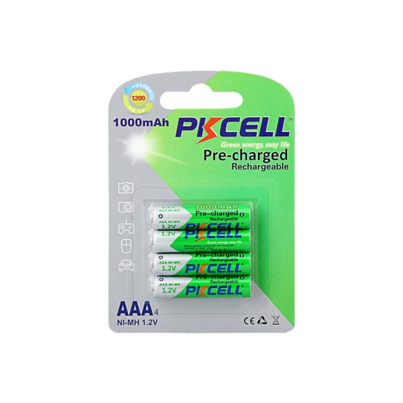 Buy Pkcell Pk4paaa 1000mah Nimh Aaa Batteries 4pk Ready To Use Lsd