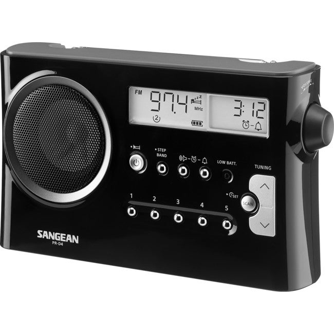SANGEAN PRD4BK AM/FM Portable Radio Black Pll Synthesized Tuning System AM/FM PORTABLE RADIO