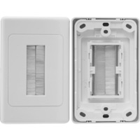 PRO2 PRO1272 White Brush Wall Plate Suits Clipsal E Material: High Quality Abs WHITE BRUSH WALL