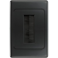 PRO2 PRO1272B Black Brush Wall Plate Suits Clipsal Allows Cables To Enter the Wall Cavity Space