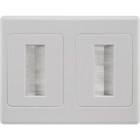 PRO2 PRO1273 Dual Brush Wall Plate Suits Clipsal Keep the Dust Away With Its Bristle Brush Design!