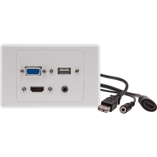 PRO2 PRO1345 HDMI VGA USB 3.5Mm Audio Wall Plate HDMI Connection Rated High Speed With Ethernet