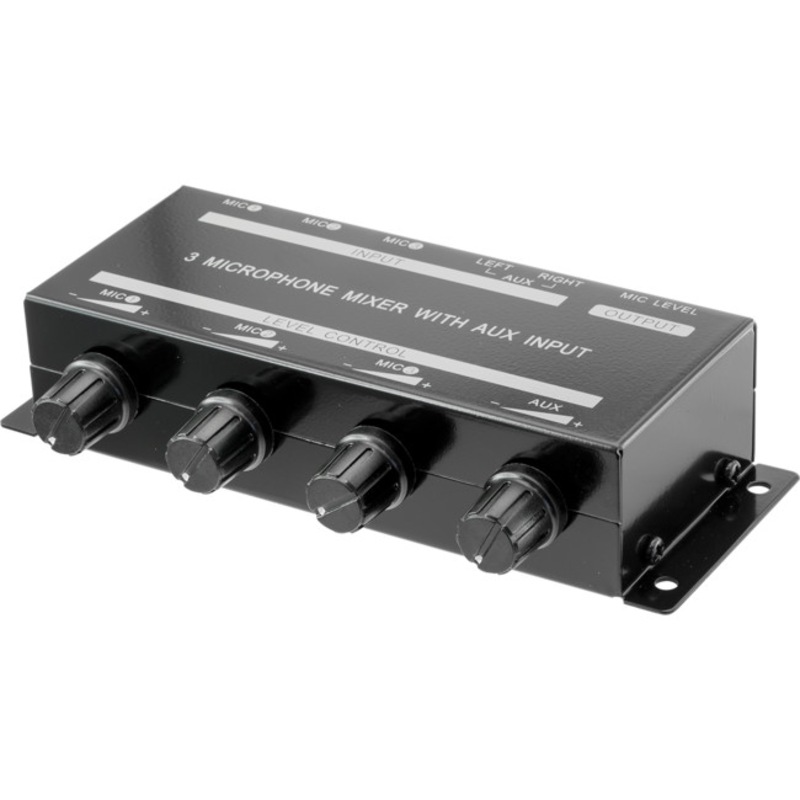 PRO1348 Pro2 3Ch Microphone Mixer With Aux Input Including 3X