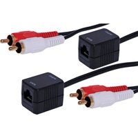 PRO2 PRO1363A RCA Stereo Audio Cat5 Extender Balun For Analog Stereo Audio Only RCA STEREO AUDIO