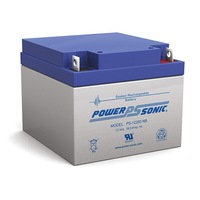 POWER SONIC PS12260 12V 26Amp Sla Battery Nb2 Terminal Sealed Lead Acid Size: 167 X 177 X 125