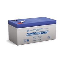 POWER SONIC PS1230 12V 3.4Amp Sla Battery F1 Terminal Sealed Lead Acid Size:133 X 67 X 60)