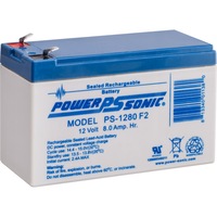 POWER SONIC PS1280 8Ah 12V Sla Battery F2 Terminal Sealed Lead Acid Size:151 X 94 X 65