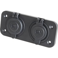 PS2022 Dual Cig. Sockets Marine Grade 10A Panel/ Surface Mount Marine Grade DUAL CIG. SOCKETS