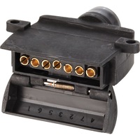 PS2051 7 Pin Flat Trailer Socket Screw Down Terminals 7 PIN FLAT TRAILER SOCKET